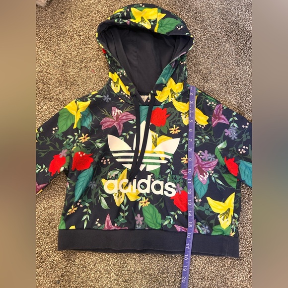 Adidas Blossom Of Life Sweatshirt Hoodie Cropped Size XS - Picture 4 of 6